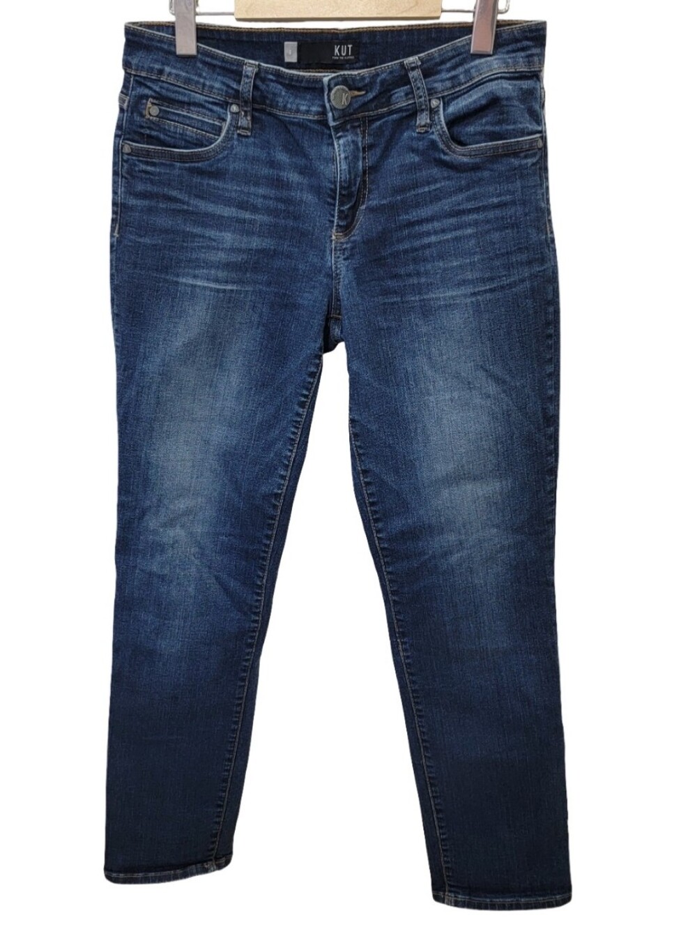 Kut From the Kloth Catherine Boyfriend Jeans Blue Slim Straight Leg Women’s 6 - Picture 5 of 17